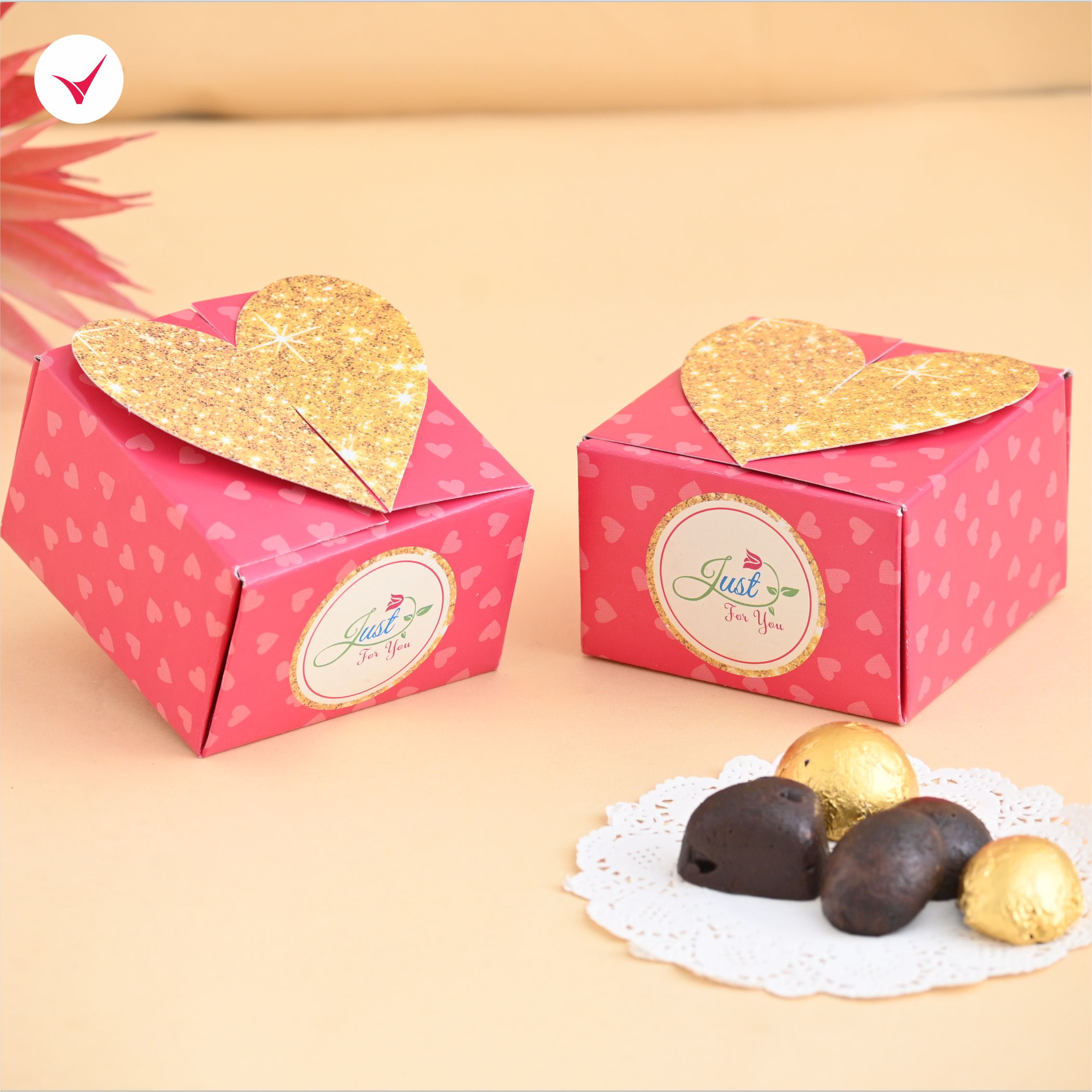 Heart Box Premium Heart-Shaped Gift Box for Chocolates & Return Gifts – 300 GSM